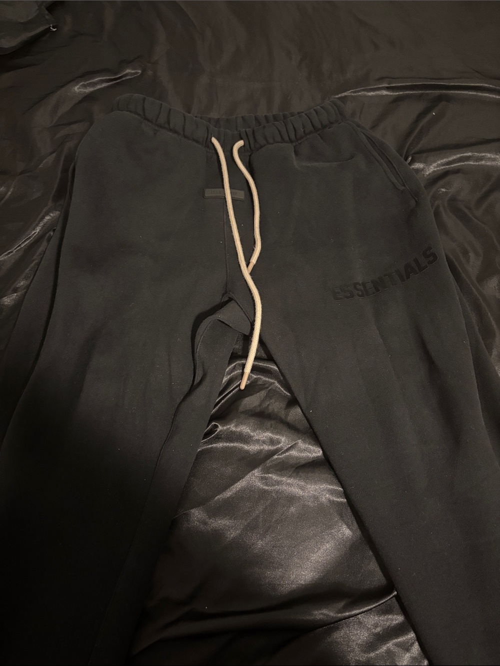 Fear of God Black Sweatpants with Contrast Drawstring